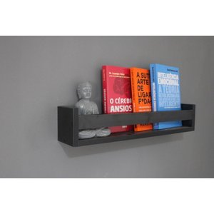 Prateleira Melina - MDF Preto (50cmx10cmx10cm)