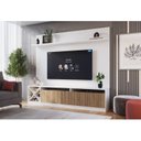Ver imagem 4 de Rack com Painel Ripado para TV até 60 Polegadas 200CMX149,5cm Impressão e Ageda Trento Branco