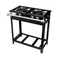 Fogão Industrial 2 Bocas Duplas 30x30 Baixa Pressão Sem Forno Cristalaço - 1