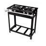 Fogão Industrial 2 Bocas Duplas 30x30 Baixa Pressão Sem Forno Cristalaço - 1