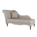 Ver imagem 5 de Divã Recamier Chaise Longue Valentina Clássico com Pés de Madeira Veludo Bege - Desk Design