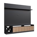Ver imagem 2 de Rack com Painel para TV até 50 Polegadas 160CMX149,5cm Impressão Ripada e 2 Portas Adega Roma Preto