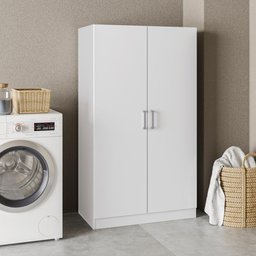 Armário Multiuso Kappesberg 2 Portas 3 Prateleiras Branco - 1