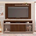 Ver imagem 1 de Painel Tv 60 Pol 180cm e Bancada com Rodízio Sala Navel Havana/fendi C01 - D’Rossi