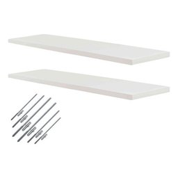 Kit 3 Prateleira Branca Reta Lisa Suporte Invisível 70cm - 4