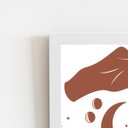 Ver imagem 2 de Fases da Lua Astro Minimalista Quadro Moldura Branca 60x40cm