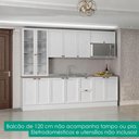 Ver mais imagens de Cozinha Armário 6 Peças Cristaleira Balcão para Pia 270 cm Unna Branco Poliman