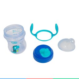 Copo Bebê Infantil Treinamento Com Alças e Medidas 200mL Graduado Verde Jacaré Training Cup - 5