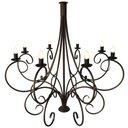 Ver imagem 5 de Lustre Provençal com Cúpulas Rústicas de Algodão p/ Casa Alto Padrão - Verniz