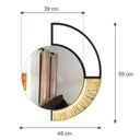 Ver imagem 4 de Espelho decorativo de parede redondo com moldura Premium Kalamata