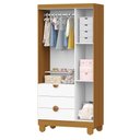 Ver imagem 7 de Cômoda Sapateira e Guarda Roupa 3 Portas Apolo Branco Fosco Savana - Reller