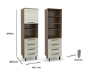 Ver mais imagens de Cozinha Modulada 7 Peças Evolution Tannat/legno Crema