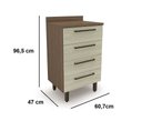 Ver imagem 4 de Cozinha Modulada 7 Peças Evolution Tannat/legno Crema