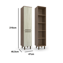 Ver imagem 2 de Cozinha Modulada 7 Peças Evolution Tannat/legno Crema