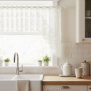 Ver imagem 6 de Cortina Renda Bando Cozinha Cascata 3,00 x1,00ALT Diversas:Arabesco Creme