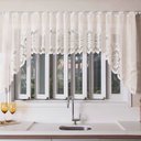 Ver imagem 5 de Cortina Renda Bando Cozinha Cascata 3,00 x1,00ALT Diversas:Arabesco Creme