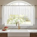 Ver imagem 2 de Cortina Renda Bando Cozinha Cascata 3,00 x1,00ALT Diversas:Arabesco Creme
