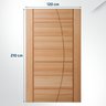 Folha de Porta Maciça 210x120cm Eucalipto Pm93 Seleta Cruzeiro Portas - 3