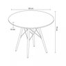 Conjunto Sala de Jantar Mesa Eiffel Redonda 120cm Tampo MDF com 4 Cadeiras Cloe Base Aço  - 6