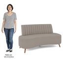 Ver imagem 5 de Sofá 2 Lugares para Sala Living 135cm Pés Palito Tamar K04 Bouclê Bege Escuro - Mpozenato