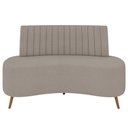 Ver mais imagens de Sofá 2 Lugares para Sala Living 135cm Pés Palito Tamar K04 Bouclê Bege Escuro - Mpozenato