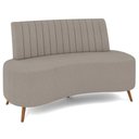 Ver imagem 1 de Sofá 2 Lugares para Sala Living 135cm Pés Palito Tamar K04 Bouclê Bege Escuro - Mpozenato