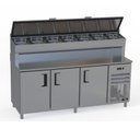 Ver imagem 1 de Balcão Condimentador Alto Refrigerado Venâncio 200cm Linha Prime Exterior Inox Interior Aluzinco