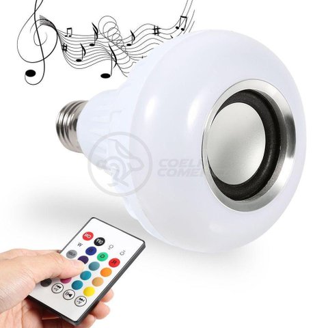 Lâmpada Led 12w E27 Rgb Colorida com Caixa de Som