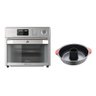 Kit Forno e Fryer Oster 25L Multifunções 10 em 1 OFOR250 e Assadeira de Aço com Furo Alta 27cm - - 1