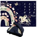 Ver imagem 2 de Edredom Dupla Face para Foto Bebê Mêsversário Unicórnio Azul