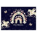 Ver imagem 3 de Edredom Dupla Face para Foto Bebê Mêsversário Unicórnio Azul