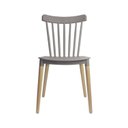 Ver imagem 4 de Conjunto Sala de Jantar Mesa Eiffel Redonda 120cm Tampo MDF com 4 Cadeiras Janaína Cinza