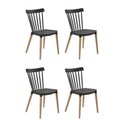 Ver imagem 3 de Conjunto Sala de Jantar Mesa Eiffel Redonda 120cm Tampo MDF com 4 Cadeiras Janaína Preto