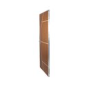 Ver imagem 3 de Kit Porta de Madeira Decorada 212x65cm com Batente de Aluminio 3,6cm Gáucha MGM Abertura Direita Marrom/Mogno