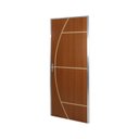 Ver imagem 2 de Kit Porta de Madeira Decorada 212x65cm com Batente de Aluminio 3,6cm Gáucha MGM Abertura Direita Marrom/Mogno