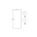 Ver imagem 4 de Kit Porta de Madeira Decorada 212x65cm com Batente de Aluminio 3,6cm Gáucha MGM Abertura Direita Marrom/Mogno
