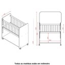Ver imagem 3 de Berço Móvel de Bebê com Rodinhas e Grade Móvel Jasmin Nature