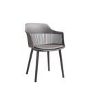 Ver imagem 3 de Conjunto Sala de Jantar Mesa Eiffel Redonda 120cm Tampo MDF com 4 Cadeiras Marcela Cinza