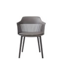 Ver imagem 4 de Conjunto Sala de Jantar Mesa Eiffel Redonda 120cm Tampo MDF com 4 Cadeiras Marcela Cinza