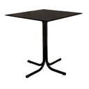 Ver imagem 2 de Conjunto Mesa de Jantar Quadrada Preta com 4 Cadeiras Estofada Preta Encosto Madeira Urban
