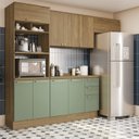 Ver imagem 1 de Armário de Cozinha Modulada Completa Reta 5 Peças 2,70m 206 Botanic Kappesberg