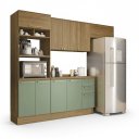 Ver imagem 3 de Armário de Cozinha Modulada Completa Reta 5 Peças 2,70m Botanic Kappesberg