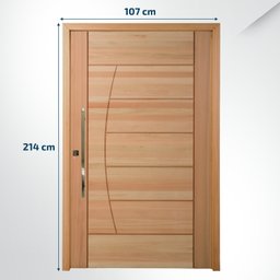 Porta Pivotante Maciça 214x107cm Eucalipto PM78 Solar Cruzeiro Portas - 2