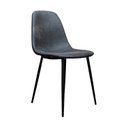 Ver imagem 3 de Conjunto Sala de Jantar Mesa Redonda 120cm Eiffel Tampo MDF com 4 Cadeiras Tania PU Preto