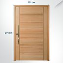 Ver imagem 2 de Porta Pivotante Maciça 214x107cm Eucalipto PM58 Quartier Cruzeiro Portas