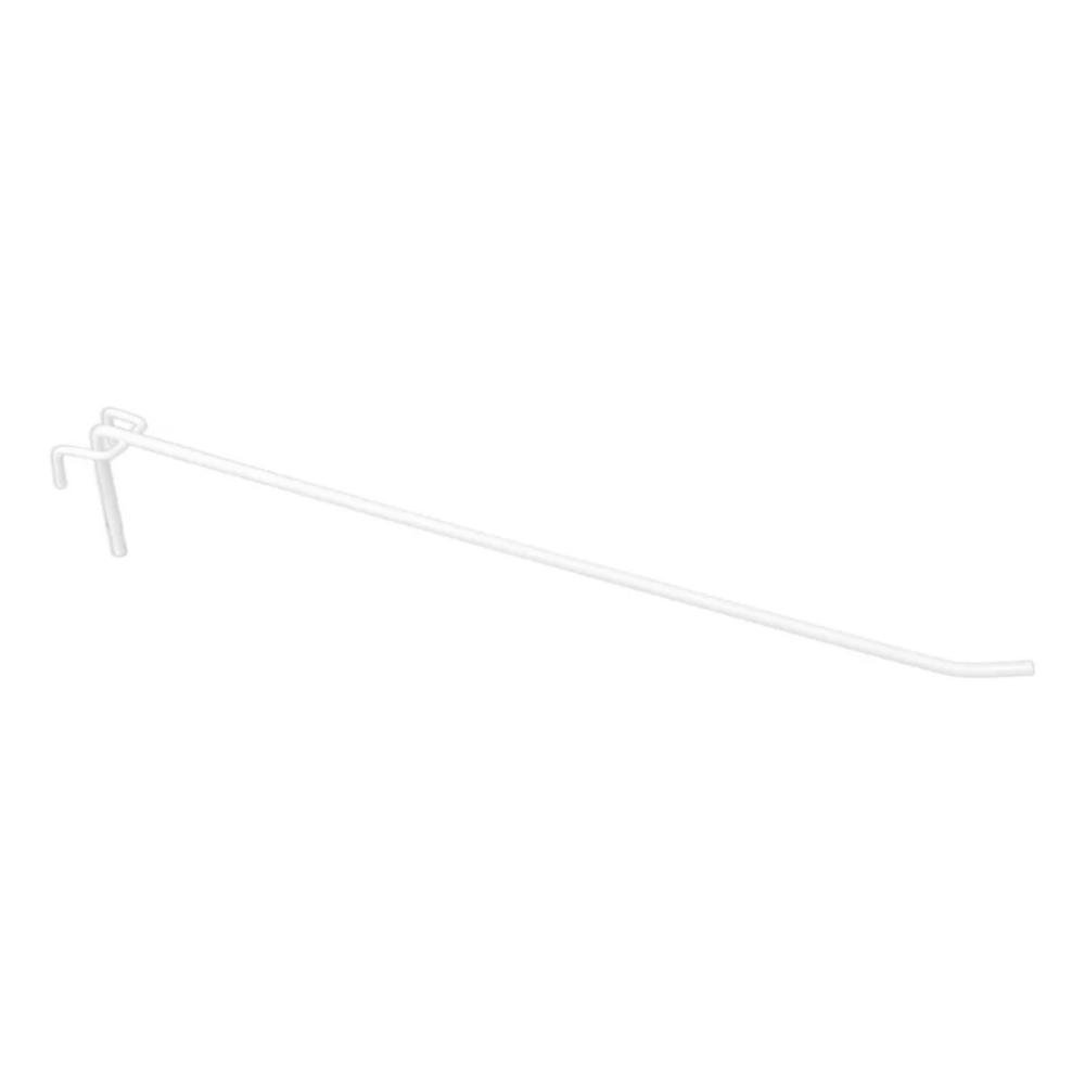 50 Gancho para Tela Aramada 30cm - Arame 4mm Branco - 1