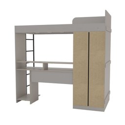 Cama Multifuncional Infantil com Roupeiro e Mesa Gamer Rebel  - 8