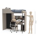 Ver imagem 7 de Cama Multifuncional Infantil com Roupeiro e Mesa Gamer Rebel 