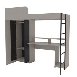 Cama Multifuncional Infantil com Roupeiro e Mesa Gamer Rebel  - 9