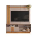 Ver imagem 1 de Estante Home Theater Fortaleza 1.6 Grigio Fosco/Canela para TV até 60” - Mobler